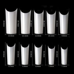 size of C Curve Well-less French Nail tips