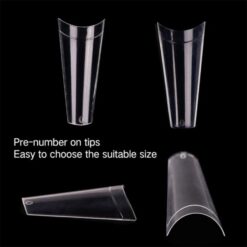 details of Flat Head Coffin French Nail Tips-2