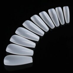 details of Long Coffin Ballerina Nail tips