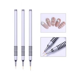details of Nail Detail Liner Brush With Alloy Handle and Circles-2