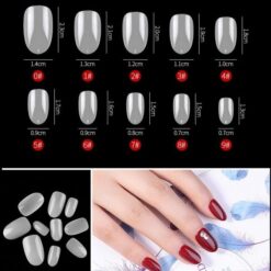 details of Round Shape Full Cover Nail Tips_2