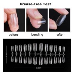 details of Semi-frosted seamless nail tips in multiple shape-4