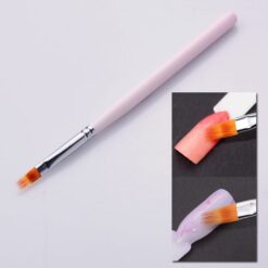 Details of Three Colors Wooden Handle Nail Gradient Painting Brush