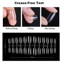 details of ultra-thin seamless frosted nail tips with box-2