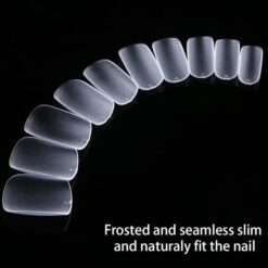 details of ultra-thin seamless frosted nail tips with box-4