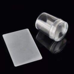 Con dấu nghệ thuật làm móng bằng silicon trong suốt 3,8cm Có nắp và dụng cụ cạo lớn mờ