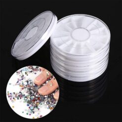 Dia 6CM Trang trí nghệ thuật làm móng Rhinestone Bánh xe lưu trữ rỗng