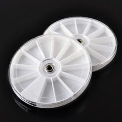 Dia 8CM Trang trí nghệ thuật làm móng Rhinestone Bánh xe lưu trữ rỗng
