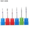 Mũi khoan làm sạch biểu bì móng tay kim cương cỡ chuôi 3/32″ W01-W06