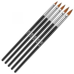 different size of Acrylic Nail Brush With Black Wooden Handle-2