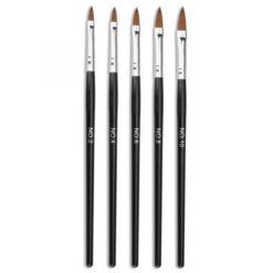 different size of Acrylic Nail Brush With Black Wooden Handle