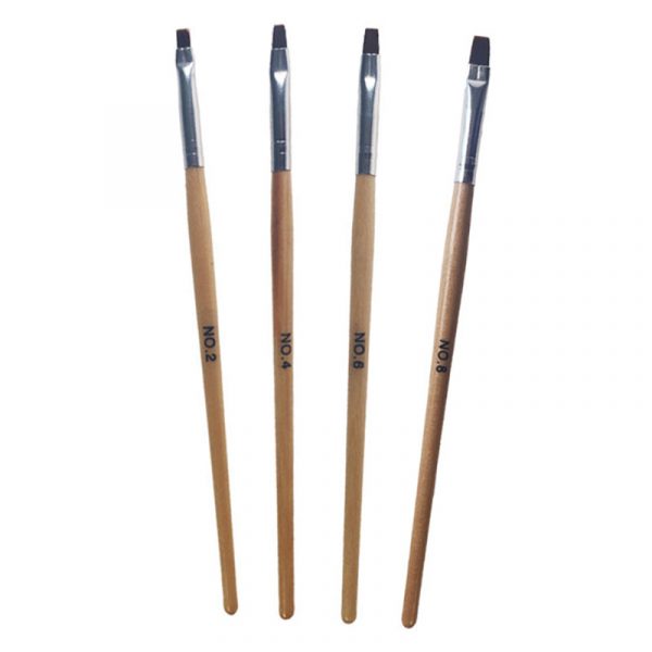 Different size of Gel Nail Brush With Natural Wooden Handle