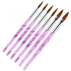 different sizes of Acrylic Nail Brush With Spray Design acrylic handle