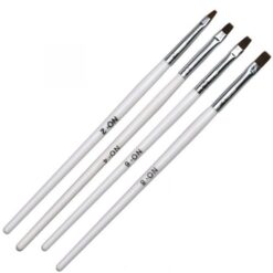 Different Sizes of Gel Nail Brush With White Wooden Handle