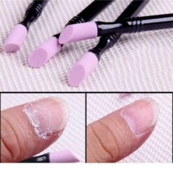 Double-End Quartz Nail Cuticle Remover Dead Skin Pusher Trimmer-4