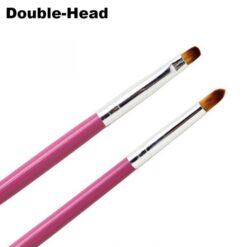 Double Head Pink Wooden Handle Gradient Painting Pen Drawing Brush