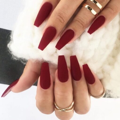 effect of coffin shape full cover nail tip