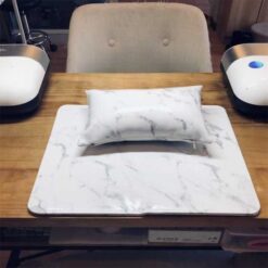 Fashionable Style Soft PU Leather Nail Art Hand Rest Cushion With Foldable Mat Pad Set-2