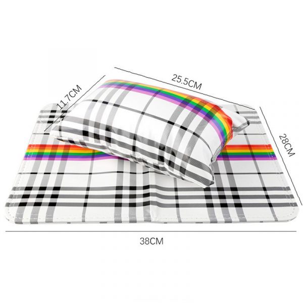 Fashionable Style Soft PU Leather Nail Art Hand Rest Cushion With Foldable Mat Pad Set-6