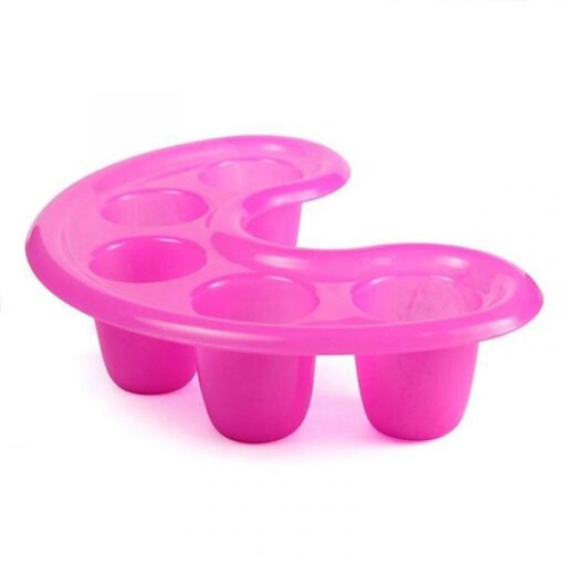 Five Holes Moon Shape Manicure Care Nail Soaking off Bowl-1