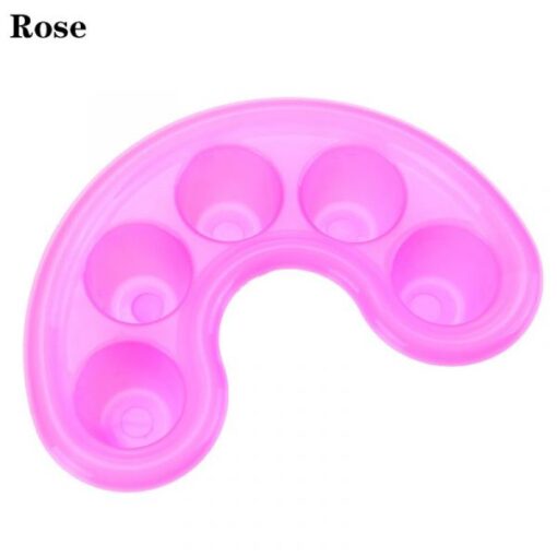Five Holes Moon Shape Manicure Care Nail Soaking off Bowl-8