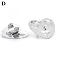 Four Shapes Stainless Mini Size Nail Art Color Palette Ring-D