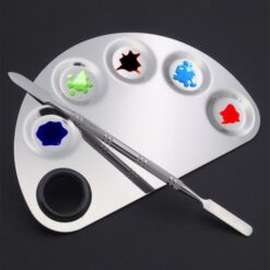 Four Shapes Stainless Steel Nail Art Makeup Color Palette-1