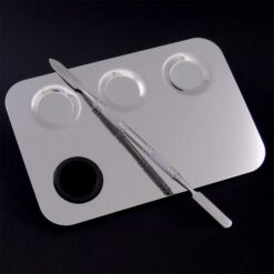 Four Shapes Stainless Steel Nail Art Makeup Color Palette-11