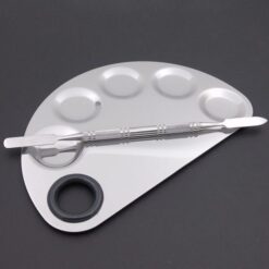 Four Shapes Stainless Steel Nail Art Makeup Color Palette-2