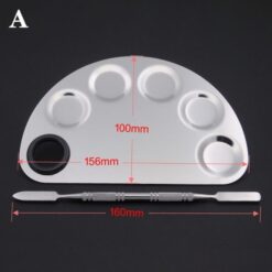 Four Shapes Stainless Steel Nail Art Makeup Color Palette-A