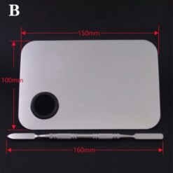 Four Shapes Stainless Steel Nail Art Makeup Color Palette-B