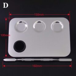 Four Shapes Stainless Steel Nail Art Makeup Color Palette-D