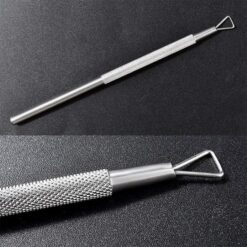 Gel Polish Remover Tools Triangle Head Stainless Steel Nail Cuticle Pusher-2