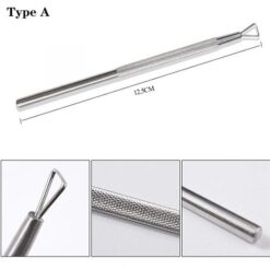 Gel Polish Remover Tools Triangle Head Stainless Steel Nail Cuticle Pusher-6
