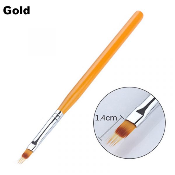 gold of Three Colors Wooden Handle Nail Gradient Painting Brush