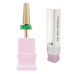 Mũi khoan móng tay cacbua vonfram cắt thẳng hình trụ thon 3/32” phủ lớp phủ vàng – Mẫu T3 Plus