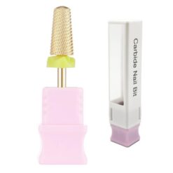 Mũi khoan móng tay cacbua vonfram cắt chéo hình núi lửa 3/32” phủ lớp phủ vàng – Mẫu T16