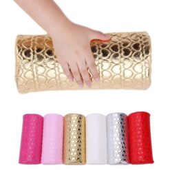 Half Moon PU Leather Manicure Cushion Pillow Arm Rest Holder With Sponge Inside