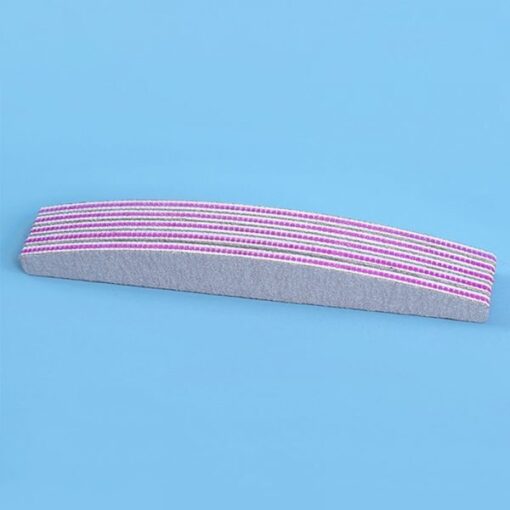 High-quality Half Moon Shape Double Sided Grit Emery Nail Polishing File-5