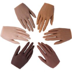 Highly Simulated Silicone Nail Art Practice Trainer Hand