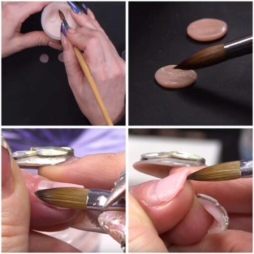how to use Acrylic Nail Brush With Natural Wooden Handle