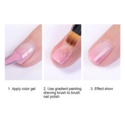 How to use Nail Art Gradient Color Painting Brush