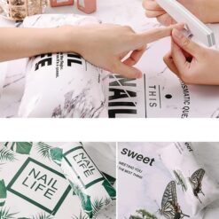 Ins Style Soft PU Leather Nail Art Hand Rest Cushion And Mat Pad Set-2