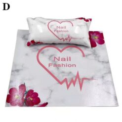 Ins Style Soft PU Leather Nail Art Hand Rest Cushion And Mat Pad Set-D