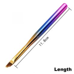 length of 3D Flower Painting Ombre Nail Art Brushes With Electroplated Metal Handle