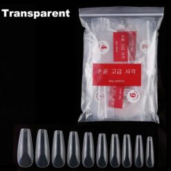 Long Coffin Ballerina Nail tips In transparent color