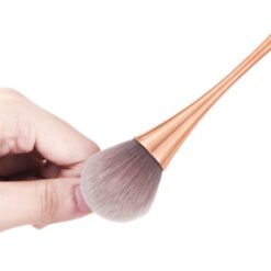 Long Slim Metallic Handle Soft Hair Nail Dust Cleaning Brush Face Makeup Brush-1