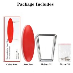 Microfiber Leather Nail Cushion Pillow With Two Holders-5