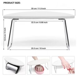 Microfiber Leather Nail Cushion Pillow With Two Holders-6