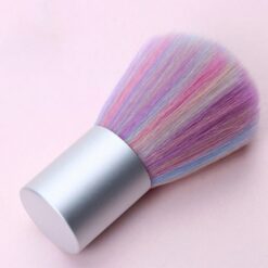 Multi-Color Soft Hair Metal Handle Nail Art Dust Cleaning Brush-4